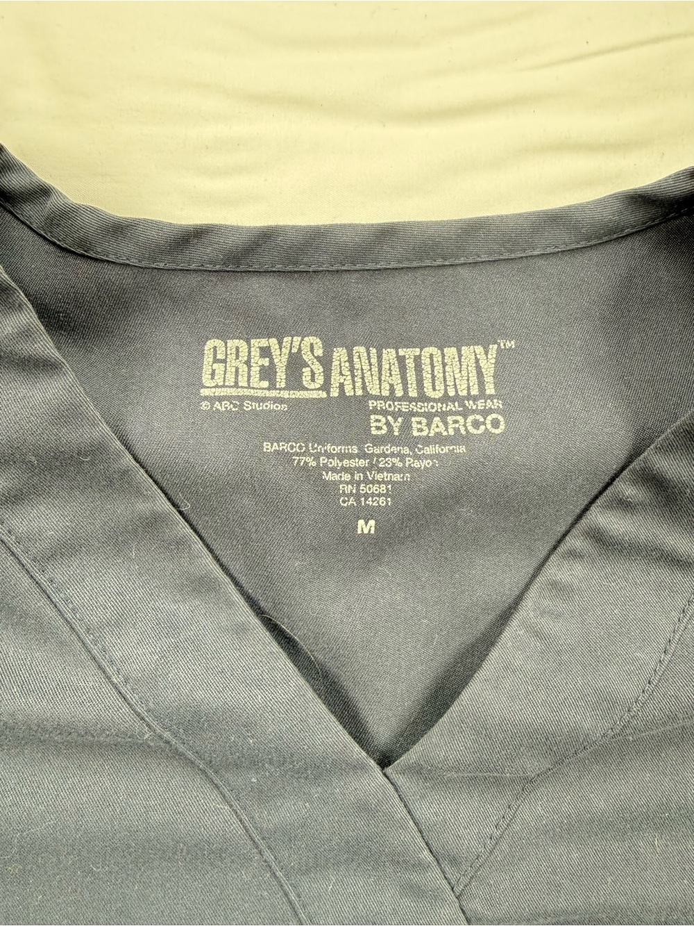 Grey's Anatomy Women's Maternity  V-Neck Scrub Top -Grey - Picture 4 of 5